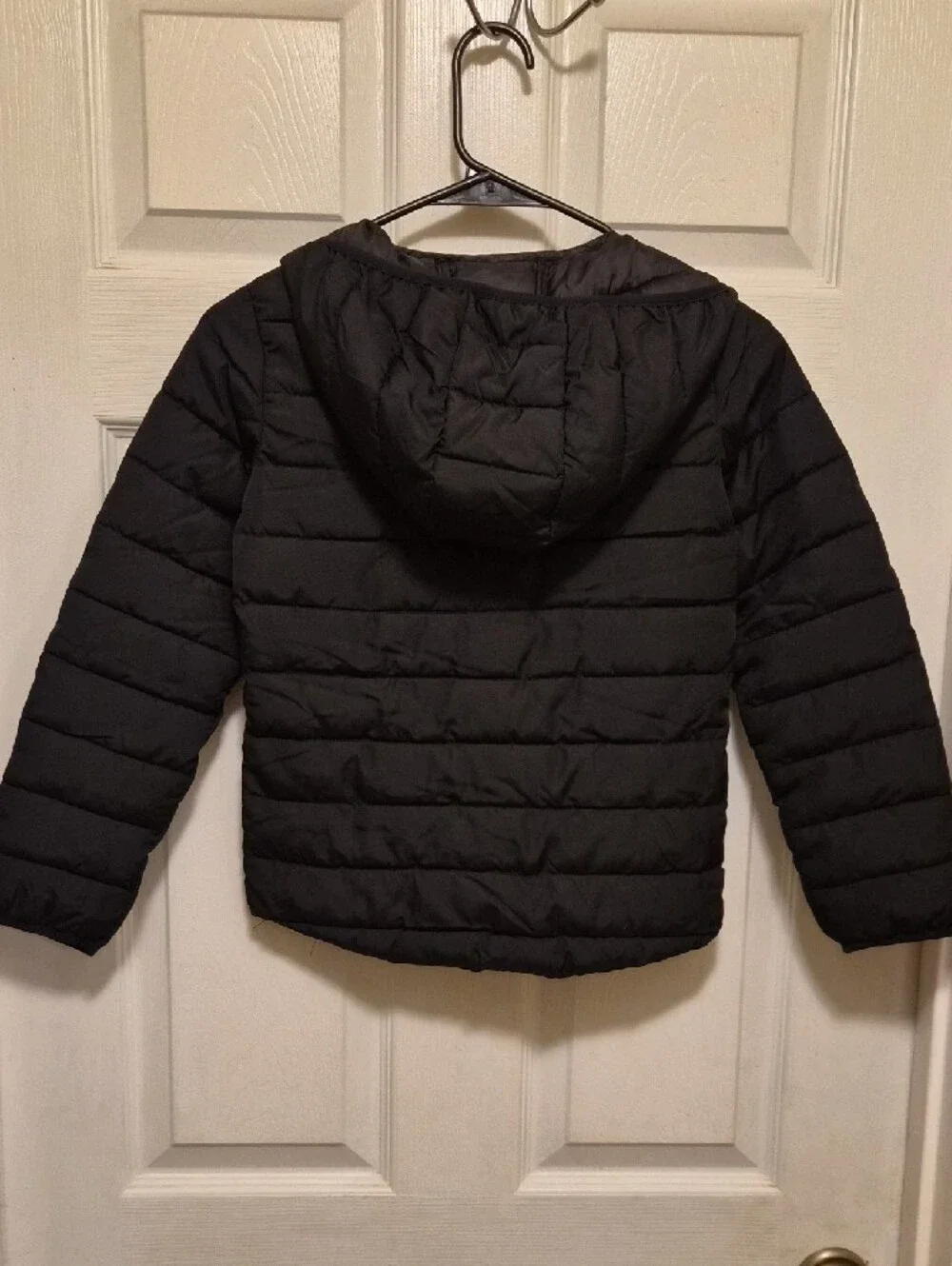 Old Navy Black Quilted Hooded Puffer Jacket for Kids